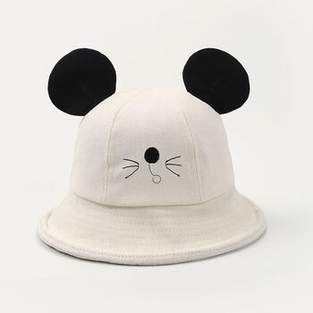 【现货速发】宝宝渔夫帽春秋季韩版超萌可爱小老鼠男童女童帽子防风盆
