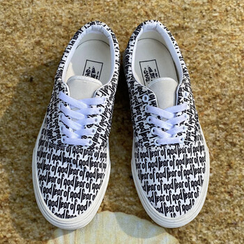 万斯(vans)男鞋fog鞋子满印联名款帆布鞋大码48胖宽脚肥潮板鞋男夏季