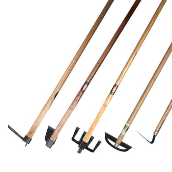 木柄锄头农用户外翻地铲子除草耙子铁锹农具种菜种花园艺工具#08 1.