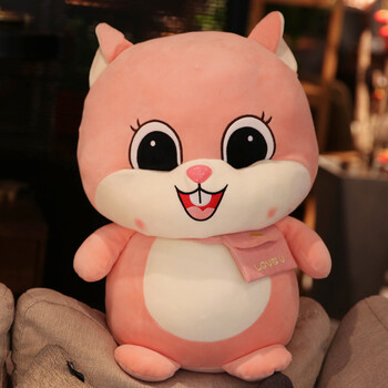 逗卷可爱豆丁松鼠玩偶公仔大尾巴小松鼠毛绒玩具儿童布娃娃生日礼物女