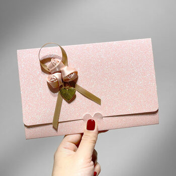 婚礼誓言卡片 感粉色结婚祝福贺卡礼物伴手礼闺蜜卡片创意誓言手卡