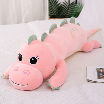 恐龙抱枕毛绒玩具公仔床上陪睡抱枕玩偶布娃娃生日礼物女孩70厘米粉色