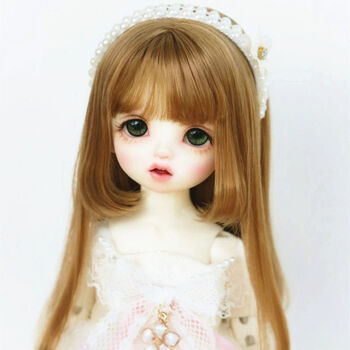 卷发麻花辫子3分6分假头套高温丝公仔假毛bjd娃娃六分假发bjd娃娃假发