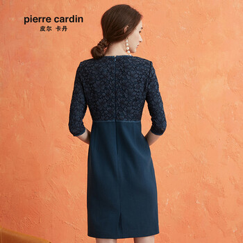 皮尔卡丹女装连衣裙 蓝色 42A(175/96A)