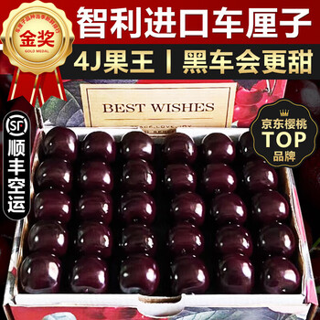 田良季 智利进口车厘子【JD/顺丰可送上门】樱桃水果高端送礼品盒双十二 500g 简装 【不划算】 特大果4JJJJ级(32-34mm)(80%人选