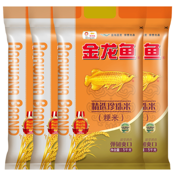 金龙鱼>大米精选珍珠米5kg大米一级粳米袋包装米家用蒸煮米饭10斤5kg*