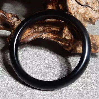 drck黑羊脂玉手镯墨翠新疆墨玉黑羊脂踏青柔光 58-59圈口