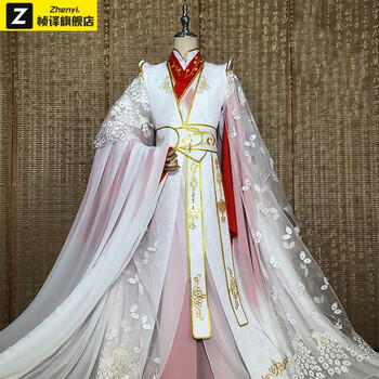 桢译谢怜cos服天官赐福太子悦神谢怜翎阙孔雀拟人古装汉服衍生改良红