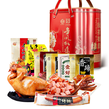 金凤端午肉食礼盒金凤扒鸡礼盒套餐开袋即食零食大礼包肉食卤味熟食