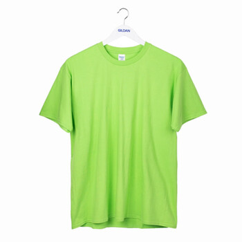 吉尔丹76000棉t恤宽松短袖空白打底男定制班服文化衫印花 浅绿色 5xl