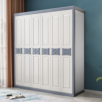 鲁邦森匠实木衣柜家用卧室现代简约经济型简易柜子储物大衣橱三门衣柜