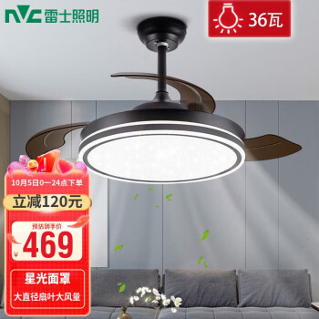雷士(NVC)吊扇灯价格历史走势及销量趋势分析