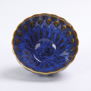 拓进高端陶瓷茶杯主人杯茶具单杯功夫茶碗茶盏套装大号窑变建盏礼盒装