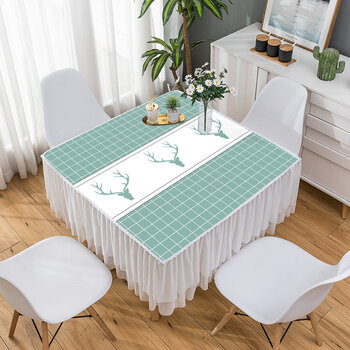 防水四方麻将桌布布艺方桌桌布正方形台布家用四方简约北欧餐桌布麻将