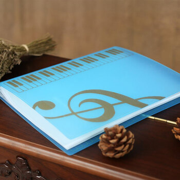 乐谱夹五线谱夹钢琴谱夹80页插页夹文件夹a4资料吉他谱册五线谱夹蓝色