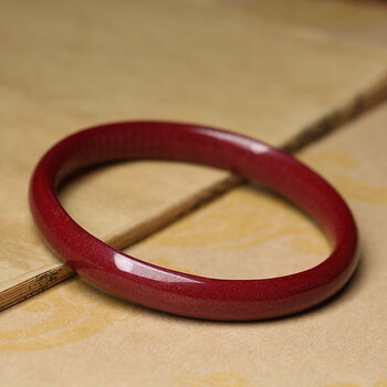 原石朱砂手镯女叮当镯紫金砂内心经手环护身符 紫金砂内心经手镯(圈口