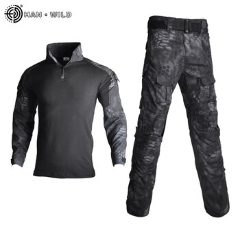 迷彩服蛙人服套装美陆战术作训服男式军迷cp迷彩上衣l