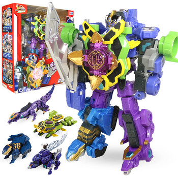 战机王轨道先锋列车三合一变形男孩玩具1代巨神豪华版裂地战击王309