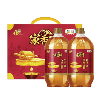 福临门家乡味传承土榨花生油 压榨一级 食用油 中粮出品 礼盒装1.
