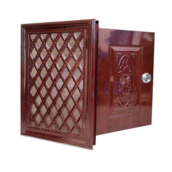 家用甲级进户通风窗防盗门透气子母门内开纱窗透光双开门中门 菱形款