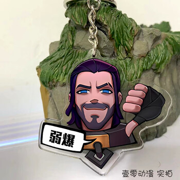 津仁妤英雄联盟周边 lol表情包钥匙扣带字弱爆挂件 岩雀流汗cos 弱爆