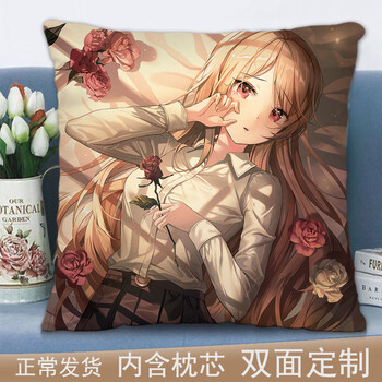 抱枕日系二次元周边正方形枕头套男生款睡觉双面定制生日礼物椎名真白