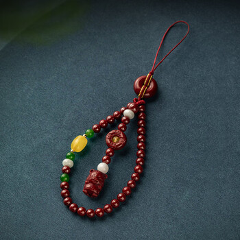 誉科创 朱砂手机挂件大善堂朱砂十二生肖手机挂件手机链挂饰绳手腕款