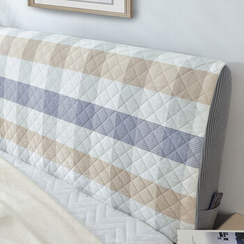 夹棉床头罩木头床加厚软包可拆洗全包1米8床头套全棉保护套 i55-奶油