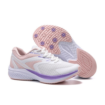 考试立定跳远跳绳跑步田径短跑男女学生体测鞋新款粉白色尺码标准38