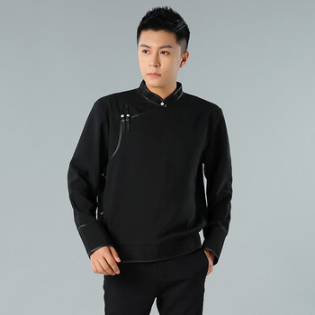 奢依君(sheyijun)蒙古服装男上衣 衬衫民族风立领手工蒙古服装男装