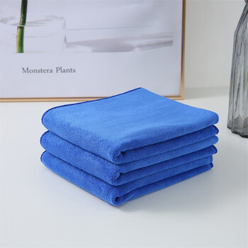 五竹美容院理发店吸水发廊包头加厚毛巾不掉毛 中厚深蓝色 35*75cm(10