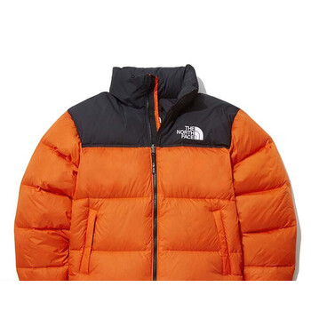 北面(the north face)男女情侣款1996经典休闲短款鹅绒 橙色 xs