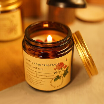 乐卡利玫瑰干花香薰蜡烛结婚伴手礼卧室内调香氛厕所浴室泡澡空气清新