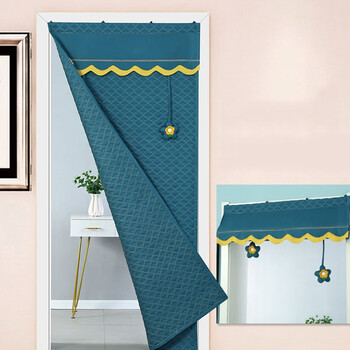 映容 棉门帘 冬季家用保暖帘防风隔断帘免打孔防寒布帘子卧室房门双层