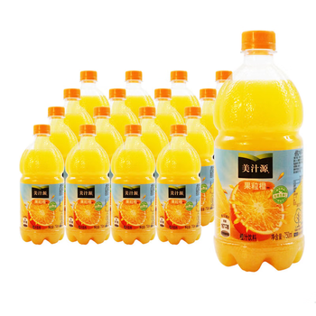 coca-cola美汁源果粒橙750ml/6瓶装果肉果味橙汁饮料 750ml/6瓶装