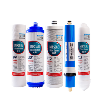 MIRSEGEI适用沁园净水器滤芯RO-185 RU-185J\/ABC\/DT\/EFHGI RO-185全套滤芯