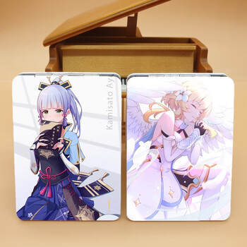 动漫可爱小镜子 原神迪卢克刻晴阿贝二次元卡通动漫周边双面便携小