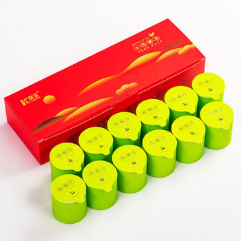 铁观音茶叶2021新茶安溪乌龙茶浓香型小纸罐茶礼盒装12罐装铁观音12罐