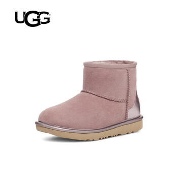 ugg童鞋冬季小童羊毛皮一体经典儿童雪地靴男女童短靴