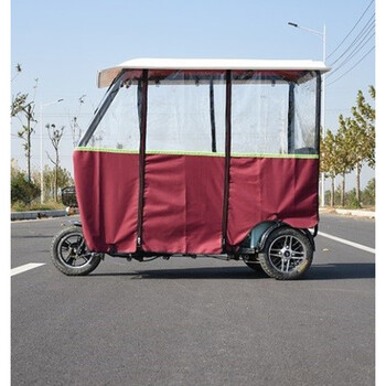 电动三轮车雨棚车篷休闲小巴士电动车全封闭透明遮雨蓬老年电动三轮车
