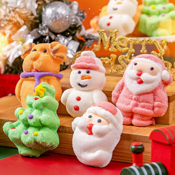 恒愎圣诞节糖果创意儿童棒棒糖小礼物可爱圣诞老人棉花糖零食批发圣诞
