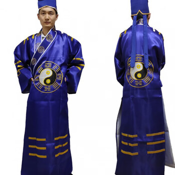 精选男卦道士衣服表演道教法服器法袍用品道服法衣太极道袍八衣道