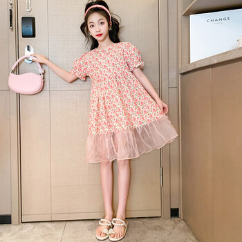 涂画图画女童连衣裙夏装2023新款中大童装儿童公主裙女孩裙子812岁超