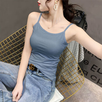 【女士吊带打底背心】蕾丝花边小吊带内搭螺纹上衣春夏单两件洋气百搭