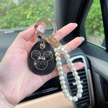 2023汽车挂件车钥匙锁扣挂件汽车钥匙扣可爱网红奔驰宝马钥匙挂件黑