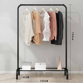 四万公里落地晾衣架移动单杆晾衣架伸缩晾晒架室内衣服架阳台挂衣架