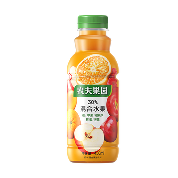 农夫果园450ml*15瓶整箱装30%混合果蔬汁芒果橙子苹果汁 450ml*15瓶