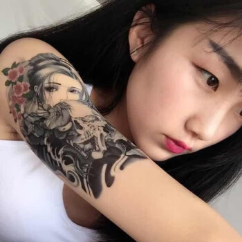 纹身漫画女头像 花臂图片