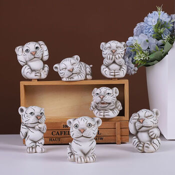潇赫老虎客厅桌面小摆件可爱装饰品生日礼物送女孩男生汽车车载小摆件