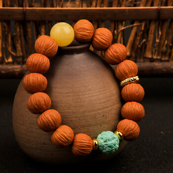 凤羽南瓜男女文玩手链盘玩佛珠手串绕指柔 16mm超矮桩土豪猴头配饰款